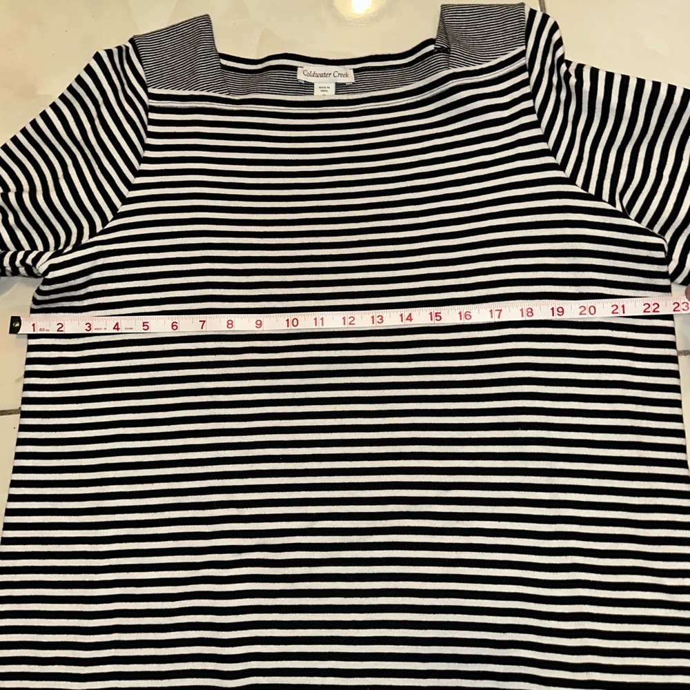 Coldwater Creek Women's Striped Short Sleeve Top
